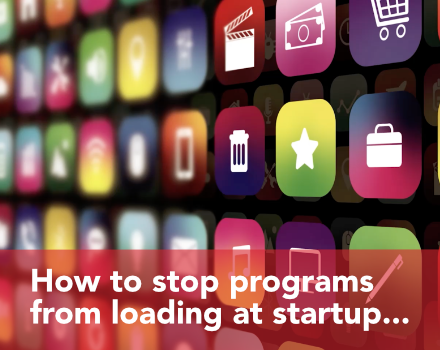 How to stop programs from loading at startup